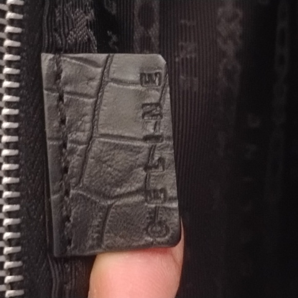 Celine Black Leather Silver Hardware Handbag Lk New - Picture 13 of 14